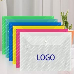 A4 Clear Plastic Twill Style File Document Folder Bag