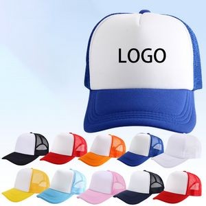 Custom Unisex Polyester Baseball Cap Adjustable Mesh Back Trucker Hat