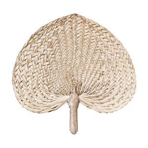 Ace Shaped Natural Woven A Eco Palm Leaf Hand Fan