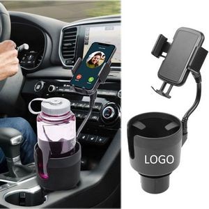 2 In 1 Universal 360 Degree Rotation Long Arm Car Cup Holder Extender With Cell Phone Stand