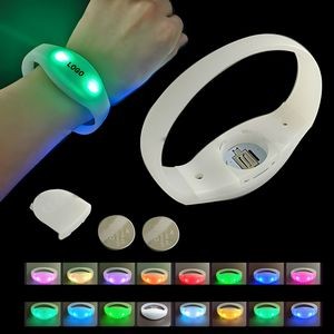 Glow In The Dark Multicolored LED Luminous ABS Silicone Bracelet