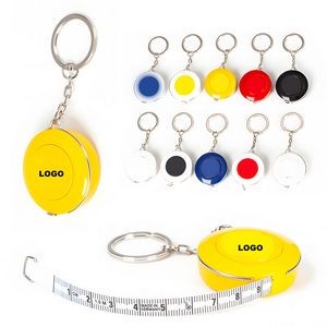 60'' Dual Sided Upgraded ABS Round Retractable Soft Tape Measuring With Key Ring