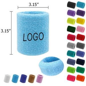 Sports Fitness Towel Solid Color Polyester Fiber Wristband