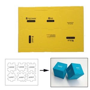 1 3/5" Custom Foam Puzzle Cube Multiple Logos Display