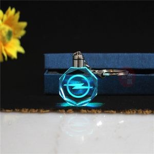 1 1/5" LED Light Up Logo Crystal Keychain With Gift Box