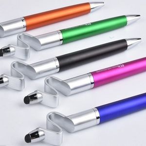 Multifunctional stylus ballpoint pen with phone stand