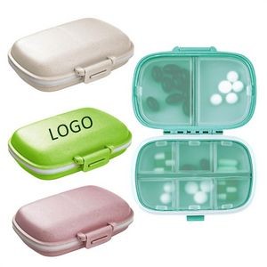 Large Capacity 8 Compartments PP Pill Box Dispenser 4 3/10" x 3 1/2" x 1 2/5"