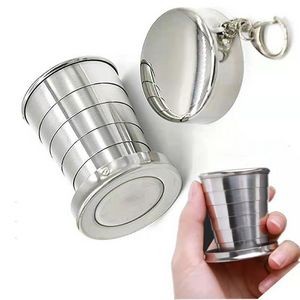 Portable Food Grade Stainless Steel Collapsible Camping Cup