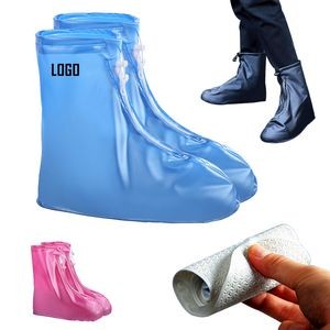 Unisex Waterproof Silicone Shoes Boot Cover Zipper Rain Shoe Cover High Top Anti Slip Galoshes Cover