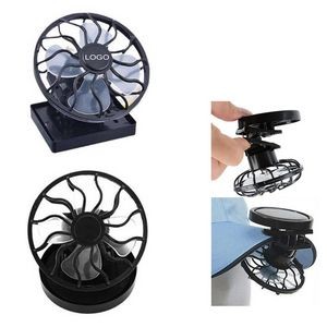 Summer Electric Automatic Control Mini Portable Clip-On Solar Panel Powered Cooling Fan 2 2/5''x3''