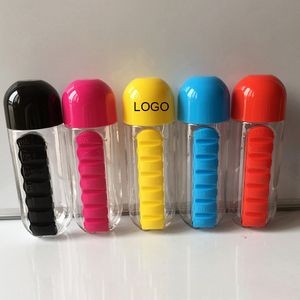 PC Water Bottle w/Pill Box