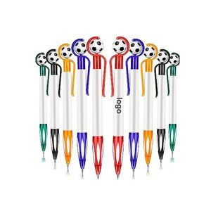 Plastic Creative Soccer Shape Ballpoint Pen Football Head Styluses