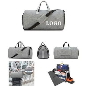 Unisex Oxford Cloth Convertible Garment Bag Carry On Duffel Bag With Shoulder Strap 21"x17"x13"