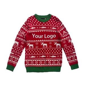 Classic Custom Full Knit 500g Acrylic Christmas Sweater 30" x 22 4/5"