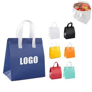 Custom Non Woven Insulated Lunch Take Away Bag Grocery Cooler Bag Thermal Bag 8 1/3"x4 1/3"x10 1/3"