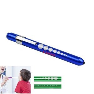 5" Nurses Doctors Medical LED Light Aluminum Alloy Penlight With Pupil Gauge & Ruler & Pocket Clip