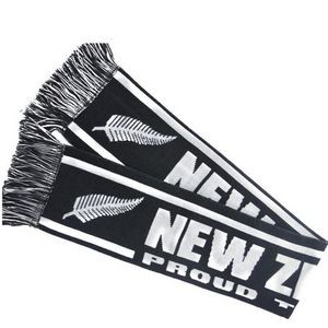 Customized Jacquard Knitted Scarf with Logos on Both Sides