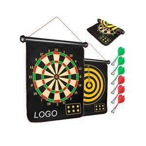 Reversible Double Sided Custom Magnetic Dartboard Set With Hanging Rope