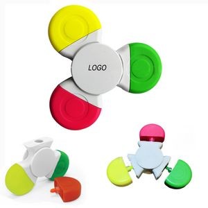 Custom Plastic 3 Colors Fidget Spinner Fluorescent Highlighter