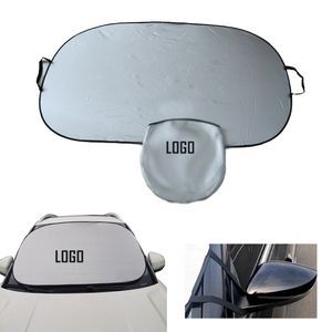 55" Custom Ultimate Dashboard Protection Single Loop Foldable Reflective Car Window Sun Shade
