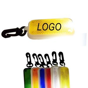 LED Reflective Safety Keychain With Lobster Clasp 4 1/2''x1 1/2''