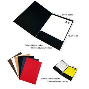 Custom A4 300g Cardboard Paper File Document Pocket Folder