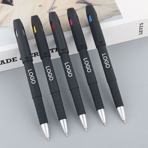 0.5MM Custom Smooth Writing Gel Ink Roller Signature Pen With Pocket Clip & Removable Cap