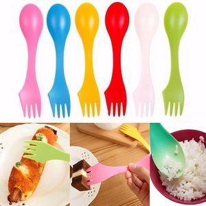 3-in-1 Plastic Spoon & Fork