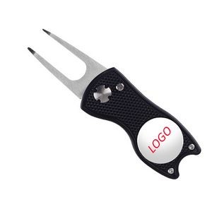 Golf ABS Handle Divot Magnetic Repair Tool With Ball Marker