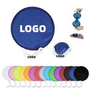 7" x 7" Polyester Waterproof Foldable Handheld Fan With Carrying Pouch