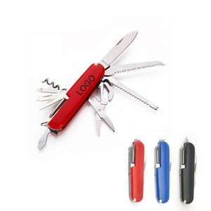 11-in-1 Multi-Function Foldable Stainless Steel Multitool Survival Pocket Knife With Clip 3 4/5"x1"