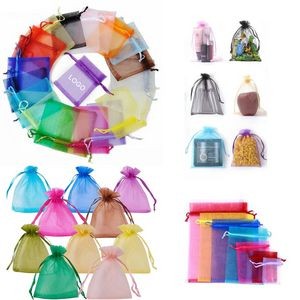 Organza Gift Candy Sheer Bag Mesh Jewelry Pouch Drawstring Bulk 2 4/5"x3 1/2" MOQ100pcs