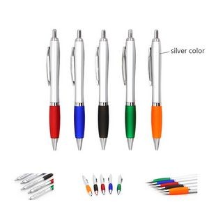 Classic Click Action ABS Plastic Gourd Shaped Ballpoint Pen With Soft Rubber Grip Section