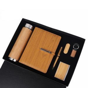 6 In 1 Bamboo Business Stationery Gift Set