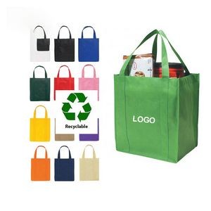 Eco Frindly Reusable Non Woven Shopping Grocery Tote Bag 13"x15"x10"
