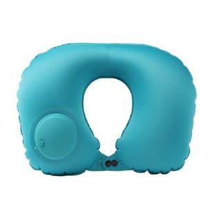 U Shaped Inflatable Foldable Travel Sleeping Neck Pillow