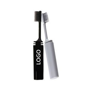 3.9" Portable Foldable Plastic Bamboo Charcoal Travel Toothbrush