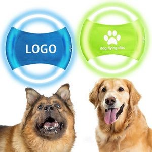 7" Pet PTU Polyester Flying Disc Toy With USB Charging Built-in Light Up LED