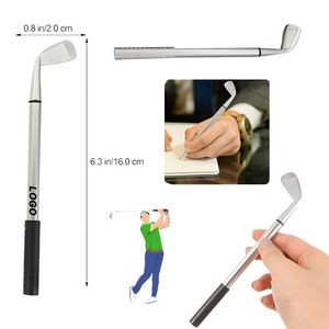 Plastic Golfing Club Props Black Ink Ballpoint Pen With Removable Cap