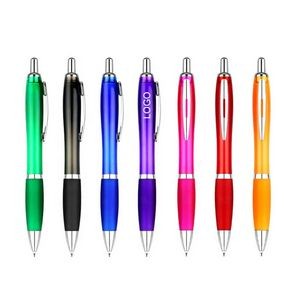 Classic Click Action ABS Ballpoint Pen With Rubber Grip Section
