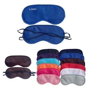 Classic Solid Color 190T Polyester Sleeping Eye Mask With 2 Strings 7 1/3"x3 1/3"