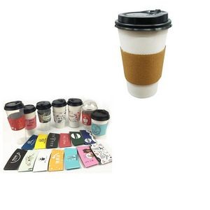 12/16/20/24oz. Disposable Double Layer Craft Paper Coffee Cup Sleeves Beverage Wrap