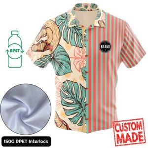 Full Sublimation Camp Shirt - RPET Interlock - Men's, Women's, Kids'