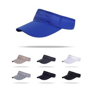 Stock Solid Color Quick Dry Poly Visor w/Elastic Back Fastener