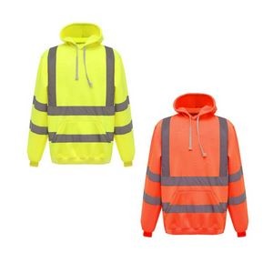 Visipro Reflective Safety Hoodie With Bands & Brace - 280g Fleece - Ansi 107-2020 Class 3