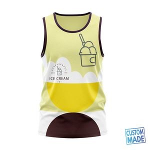 Unisex And Kids' Sublimation Jersey Style Tank Top - Performance Grade Mesh Options
