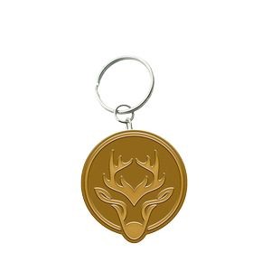 Customized Solid Iron Keychain With Shiny Brass Plating