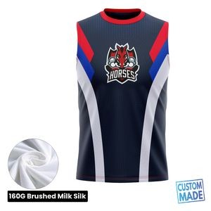Unisex and Kids' Full Sublimation 160G Brushed Milk Silk Sleeveless T-Shirt