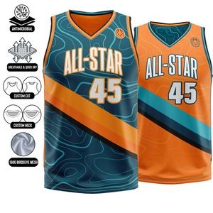 Unisex and Kids' Full Sublimation Reversible Basketball Jersey