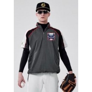 Premium Short Sleeve Quarter Zip Velvet Sense Baseball Windbreaker - Men, Kids